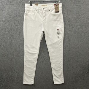 Vintage Levis Jeans Women 12 White Denim 311 Shaping Skinny Cotton Stretch 31x30